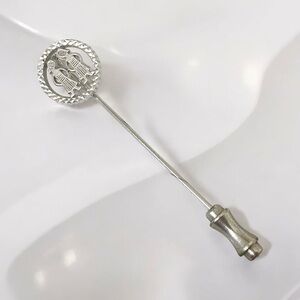 Vintage Rembrandt Sterling Gemini Twins Hat / Lapel Pin. Stamped.